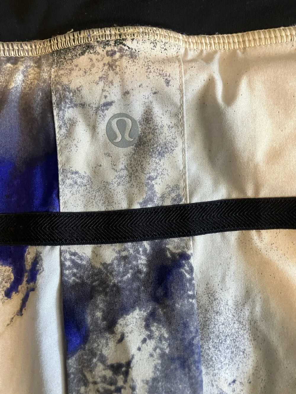 Lululemon Run Pace Setter Skirt Skort Milky Way Multi Print Pigment Blue 8 Tall